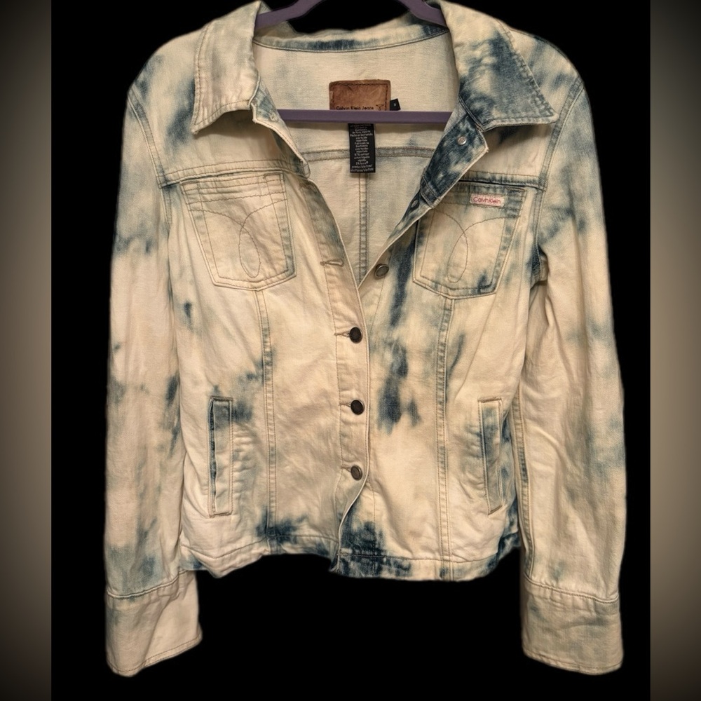 Vintage unisex Calvin Klein Jeans acid wash trucker denim jacket (90’s)